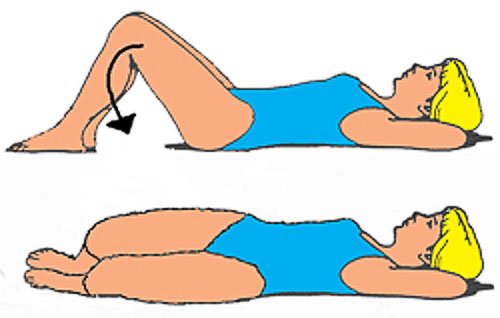 упражнение: поворот коленей вправо-влево из положения лежа упражнение: поворот коленей вправо-влево из положения лежа